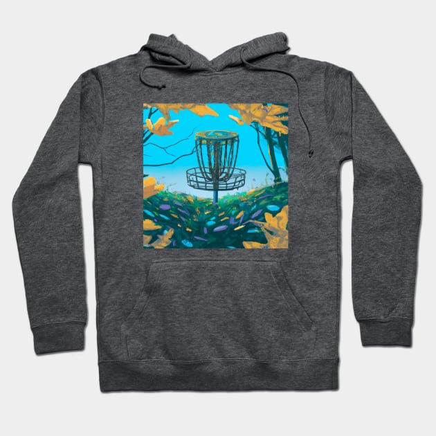 Disc Golf in the Autumn Leaves Hoodie by Star Scrunch